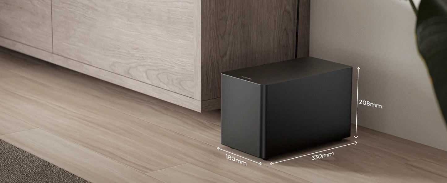 ULTIMEA 340W 5.1 Soundbar with Dolby Atmos, Surround Sound System with 5.25" Wired Subwoofer, Home Theater Smart APP Control