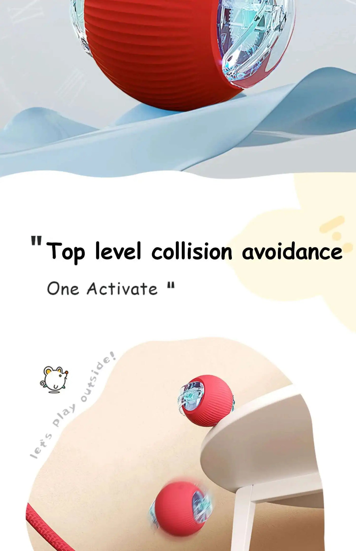 Smart Dog Interactive Ball Toys Automatic Rolling Ball Rechargeable Electric Pet Interactive Toy Dog Cat Training Imitate Mouse