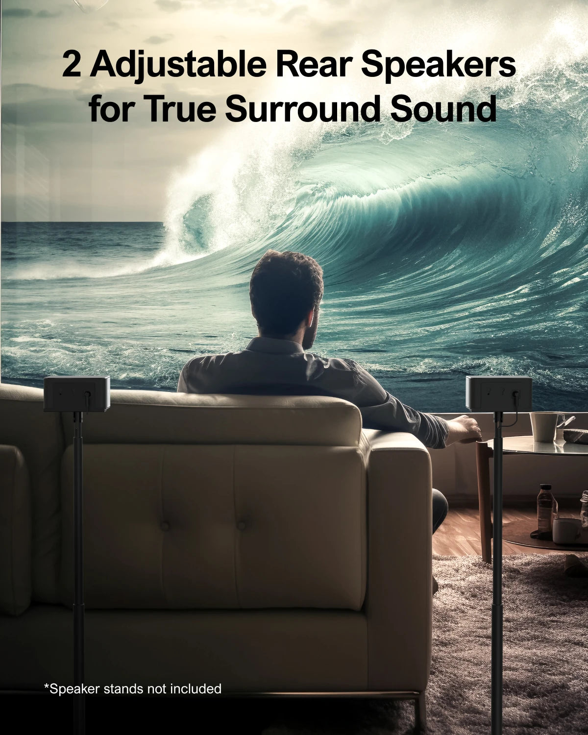 ULTIMEA 320W 5.1 Soundbar with Wireless Subwoofer & 2 Surround Speakers, 3D Surround Sound System Home Theater